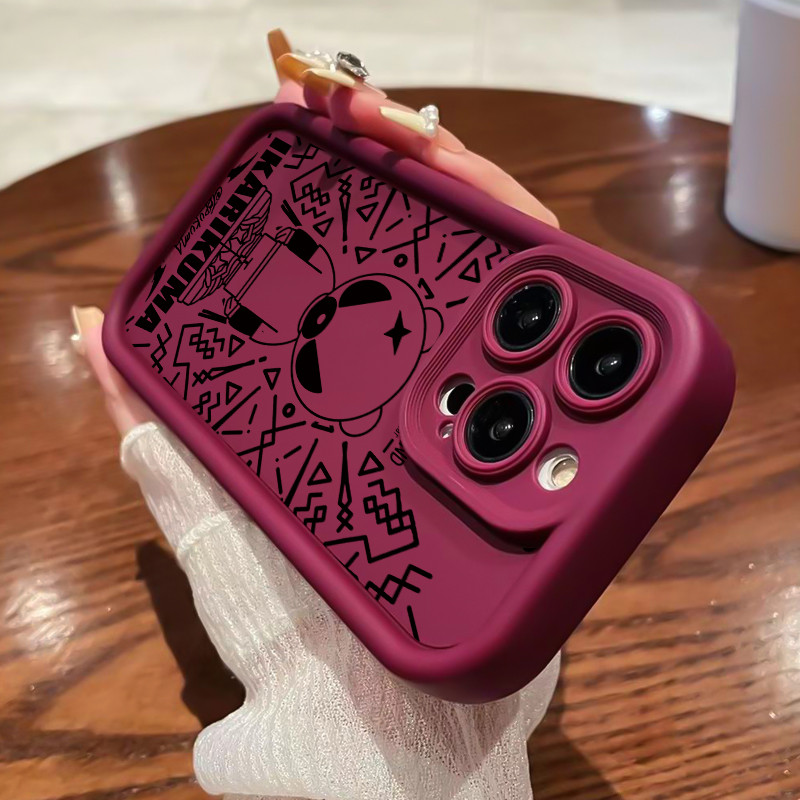 MHKEID เคสสำหรับ VIVO V21 4G V21 5G เคสโทรศัพท์ซิลิโคนออกแบบหมีโกรธอินเทรนด์ - รูปที่ 6