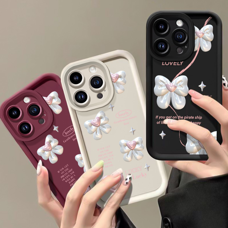 MHKEID เคสสำหรับ Samsung Galaxy A20s เคสใหม่เคสซิลิโคนติดโบว์ป้องกันโทรศัพท์ตก - รูปที่ 4