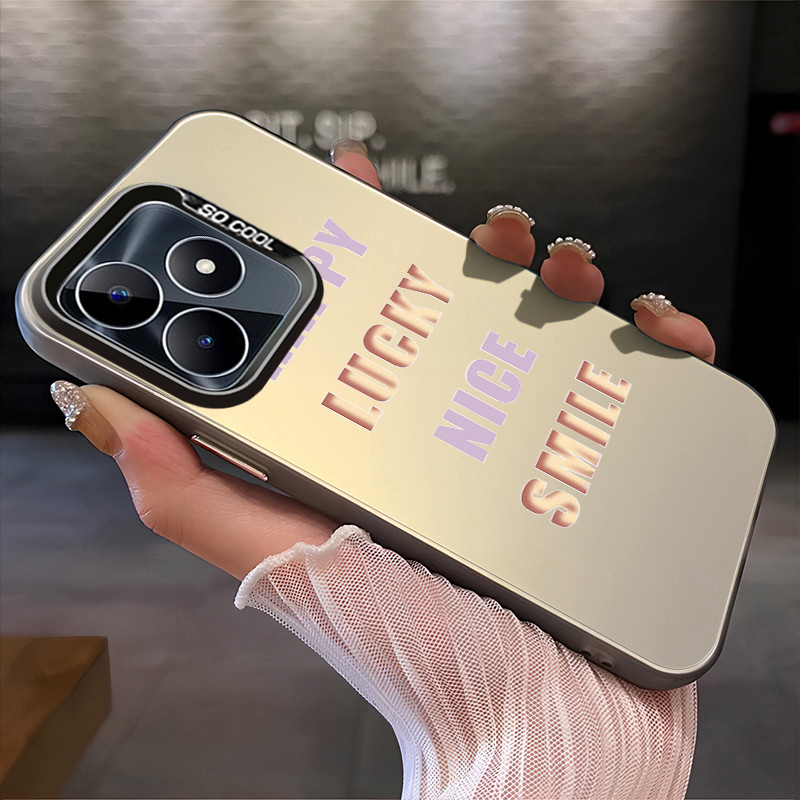 เคสสำหรับ Realme C53 C51 C51s C55 C35 C33 C67 C31 Narzo N53 N55 Note 50 50A Prime เคสโทรศัพท์โชคดีมีความสุขกันกระแทก