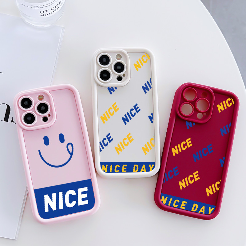 เคสสำหรับ OPPO A74 5G A54 5G เคสโทรศัพท์รอยยิ้มสามสีซิลิโคนกันกระแทก - รูปที่ 3