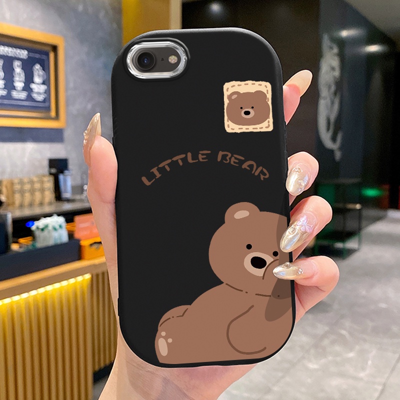 เคสสำหรับ iPhone 6 Plus 6s Plus 7 Plus 8 Plus X Xs Max Xr 11 Pro Max เคสโทรศัพท์ลายการ์ตูนหมี
