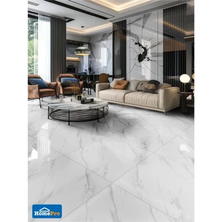 TARA กระเบื้องพื้น 60x60 ซม. เจด้า ขาว A 1.44 ตร.ม. จัดส่งโดย HomePro