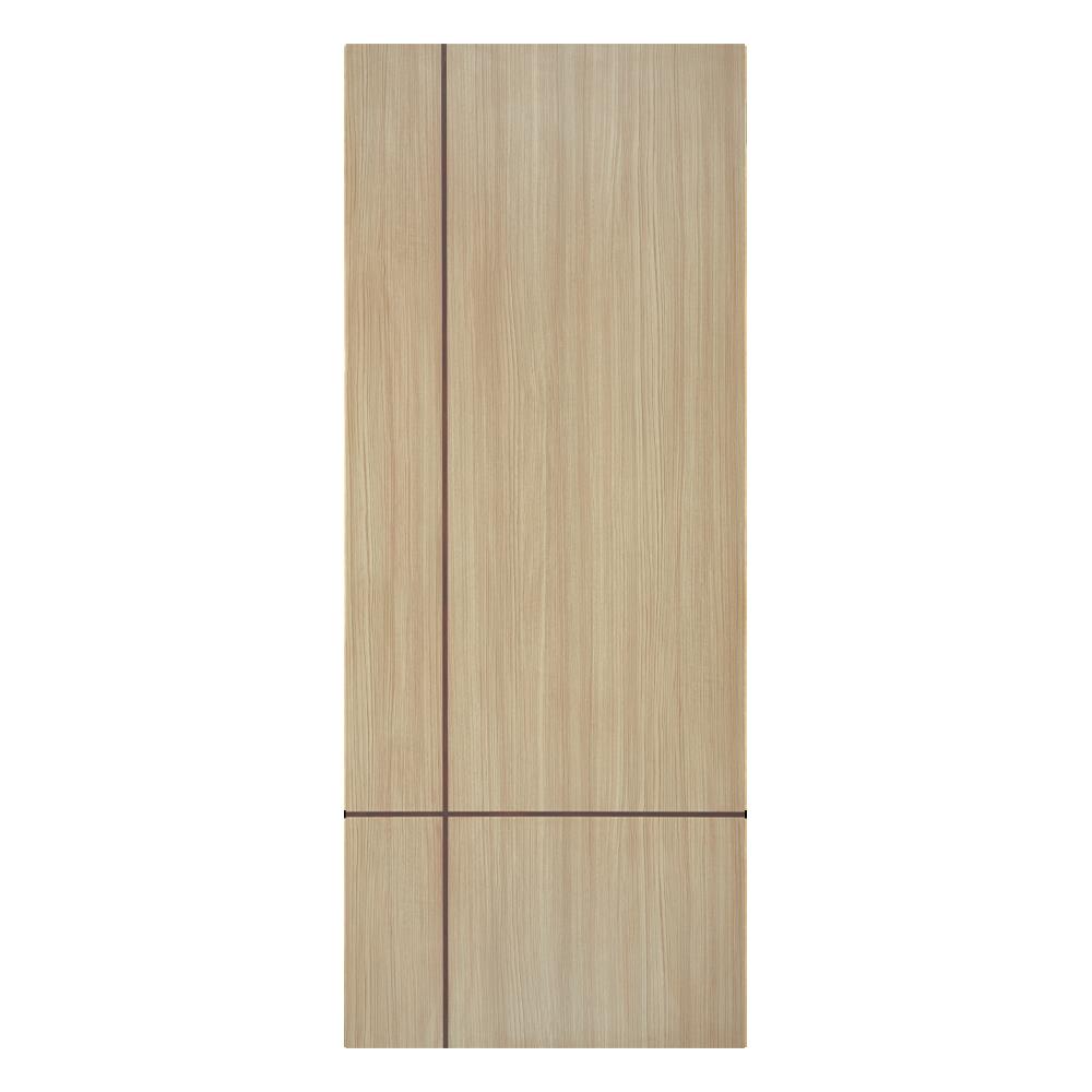 W ประตูภายในเมลามีน ME1 80X200 ซม. สี LIGHT TEAK ALLOVER ไม่เจาะลูกบิด จัดส่งโดย HomePro