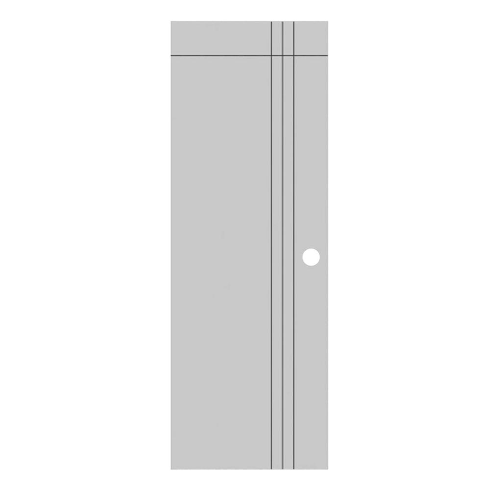 PARAZZO ประตูภายนอก UPVC PUN08 80X200 ซม. สีเทา เจาะลูกบิด จัดส่งโดย HomePro – โปรปัง