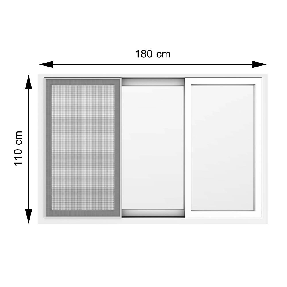 HOFFEN หน้าต่างบานเลื่อน UPVC S-F-S มุ้ง PRO 180X110 ซม. สีขาว จัดส่งโดย HomePro