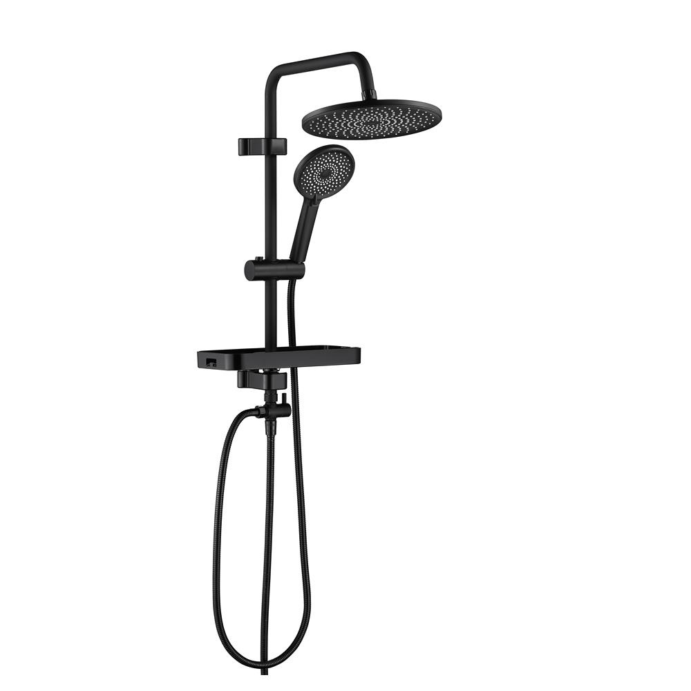 HomePro ฝักบัว RAIN SHOWER น้ำอุ่น  RA BLACK-BLACK สีดำ แบรนด์ RASLAND