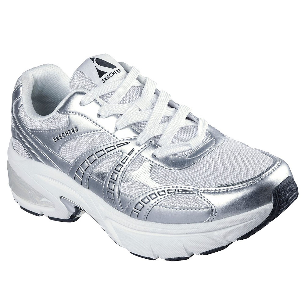 Skechers สเก็ตเชอร์ส รองเท้าผู้ชาย Men SKX Street Shadow Stellar 90 Shoes - 183216-SIL Air-Cooled Memory Foam