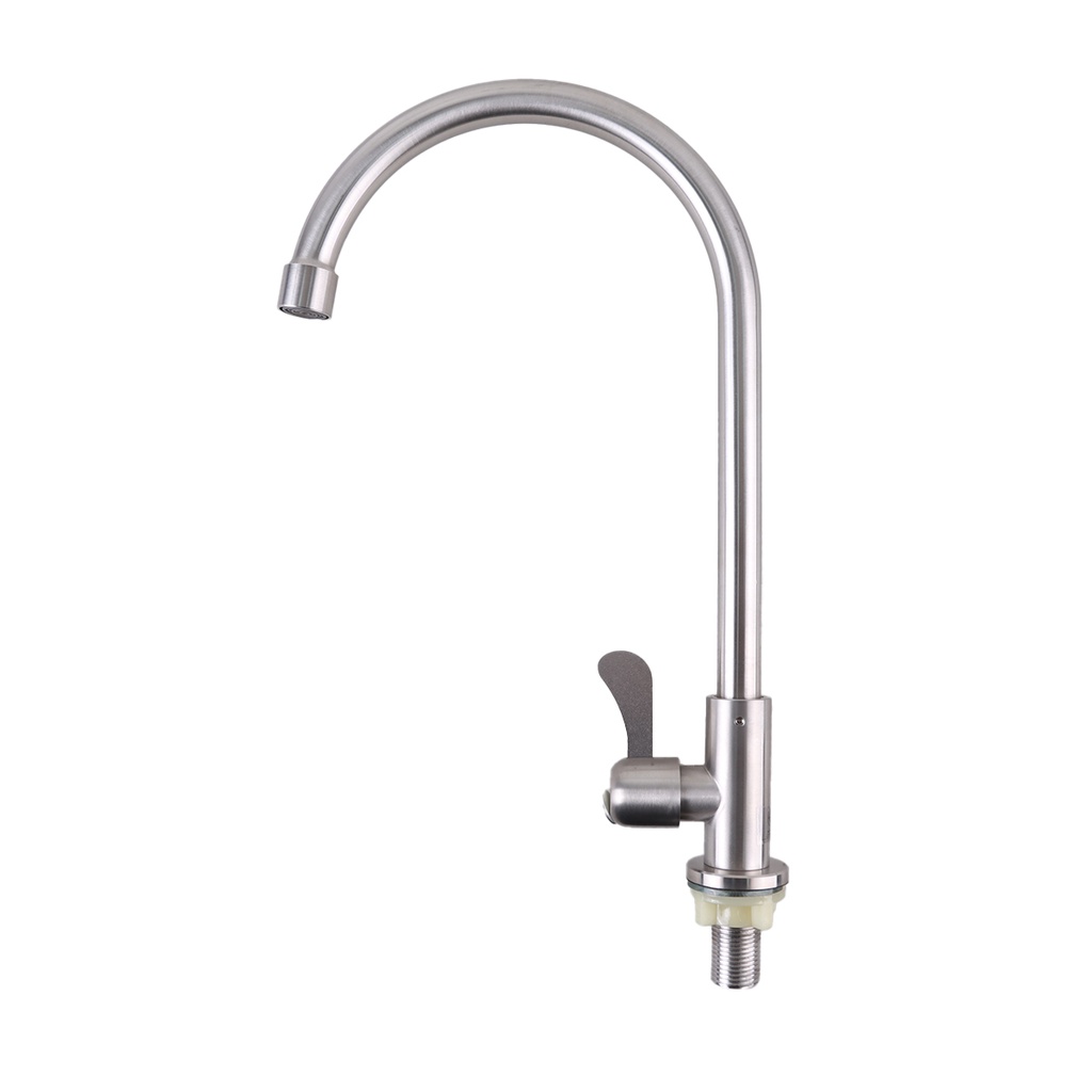 MARINE ก๊อกซิงค์ตั้งพื้น คอ C ใบพาย สแตนเลส 304 รุ่น KD61 |ZWF| - รูปที่ 2