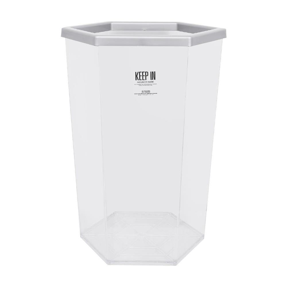 HomePro ถังขยะหกเหลี่ยม  RW9271 56 ลิตร สีใส แบรนด์ เรืองวา