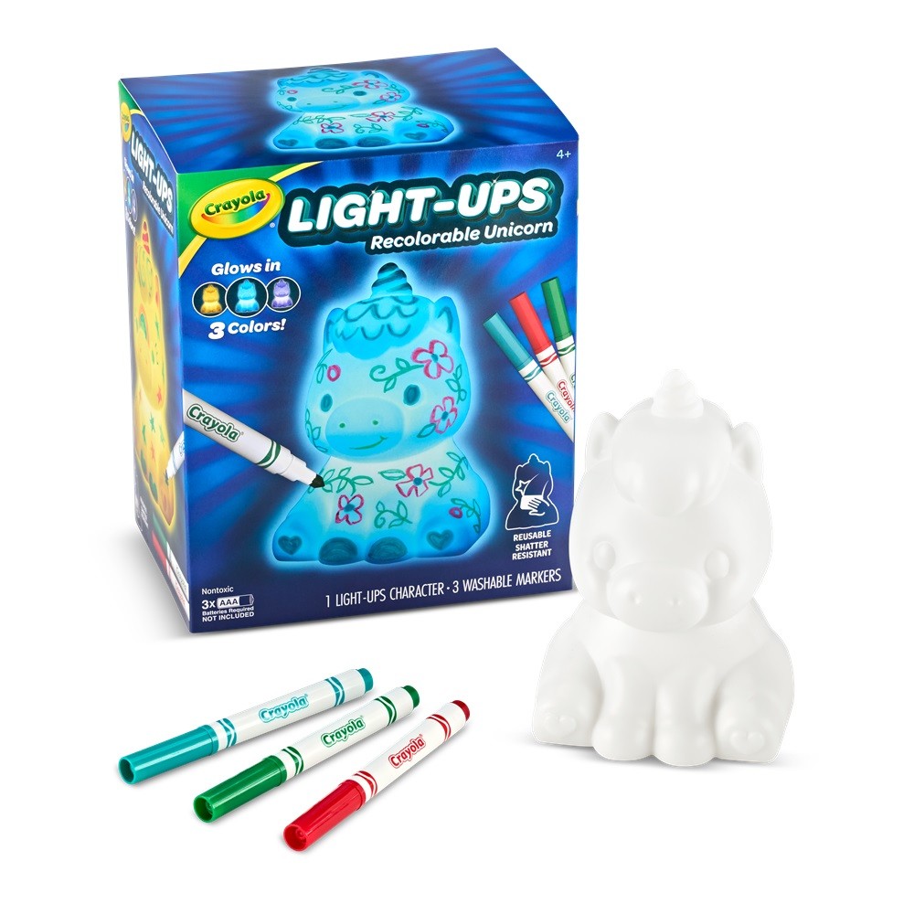 Crayola Light-Ups Unicorn เครโยล่า ยูนิคอร์นเรืองแสงระบายสีได้ 74-7633