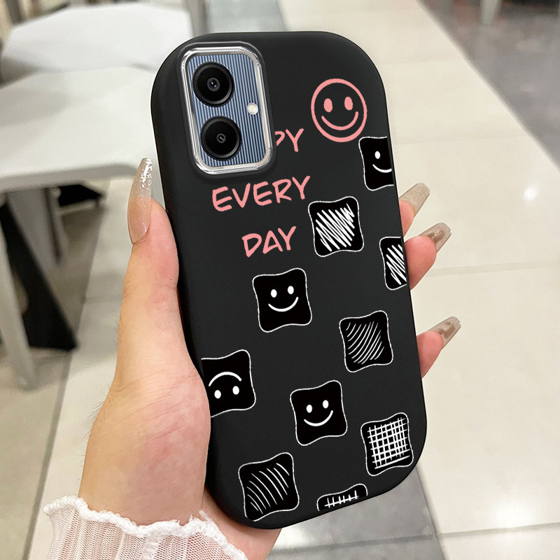 เคสสำหรับ Samsung A05 F05 M05 A05s เคสโทรศัพท์รักหัวใจรอยยิ้ม