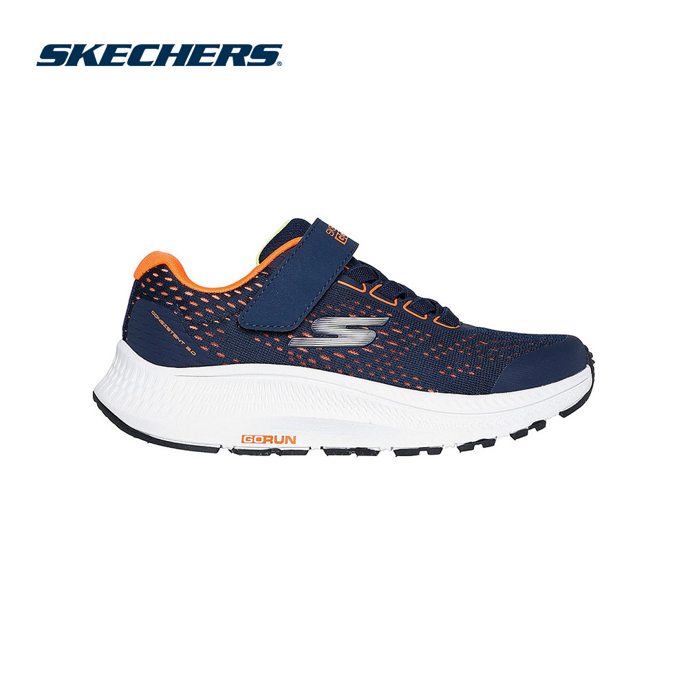 Skechers สเก็ตเชอร์ส รองเท้าวิ่งเด็กผู้ชาย Boys GOrun Consistent 2.0 Kexlux Shoes - 405045L-NVOR Air-Cooled Goga Mat