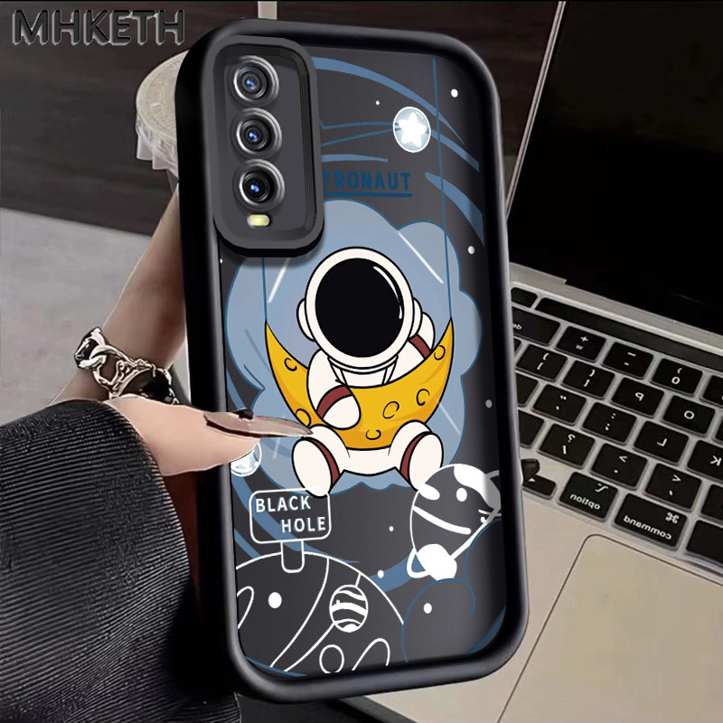 MHKETH เคสสำหรับ VIVO Y20 Y20s Y20i Y20T Y12s Y12a Y30G Y11s เคสโทรศัพท์นักบินอวกาศการ์ตูน