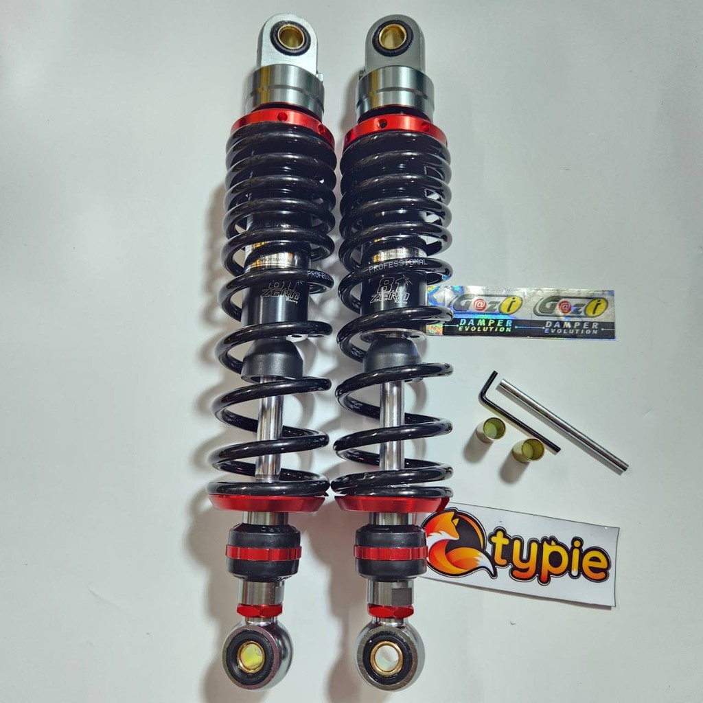 โช้คหลัง วาซาบิ ขนาด 320 มิล สปริงดำแป้นแดง เวฟ110i , เวฟ125R , เวฟ125S , เวฟ125ไฟเลี้ยวบังลม , เวฟ125ปลาวาฬ , เวฟ100S 2