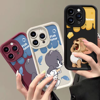 เคสสำหรับ OPPO A74 5G A54 5G เคสโทรศัพท์แมวหนูสามสีซิลิโคนกันกระแทก