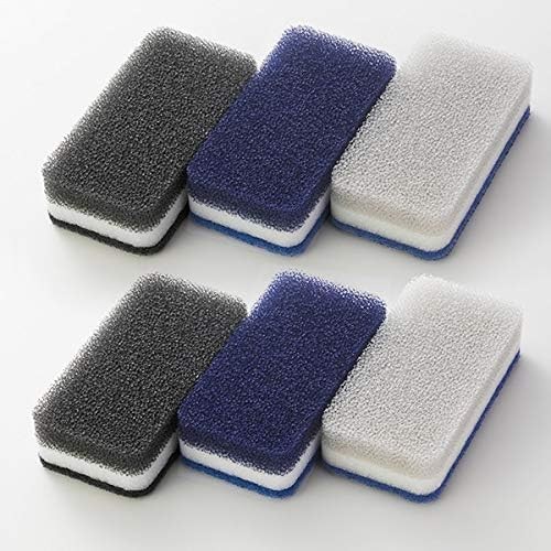 Duskin Official Kitchen Sponge 3-Color Set, Monotone, 6 pcs New Fashionable Color Set