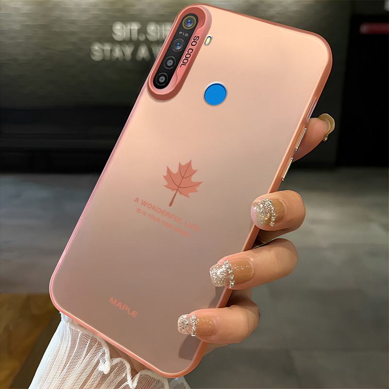 เคสสำหรับ Realme 5 5i 5s 6i C3 C3i เคสโทรศัพท์ใบเมเปิ้ลเปลือกแข็งกันกระแทก
