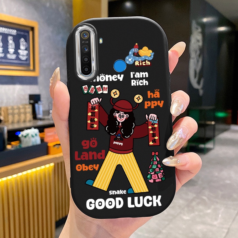 เคสสำหรับ Realme 5 5i 5s 6i C3 C3i 8 5G 8S 5G Q3 Q3i V13 5G Narzo 30 5G เคสโทรศัพท์คู่รักนำโชค