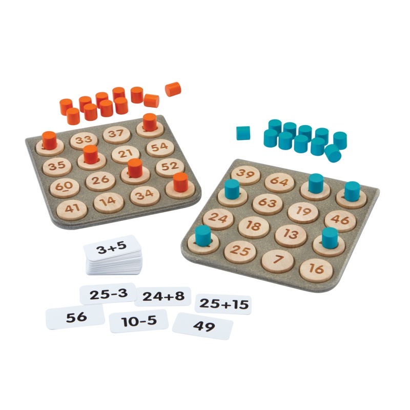 PlanToys ของเล่นไม้ 8901 Math Bingo บิงโกคณิตศาสตร์ เสริมพัฒนาการ สำหรับอายุ 3-99 ปี