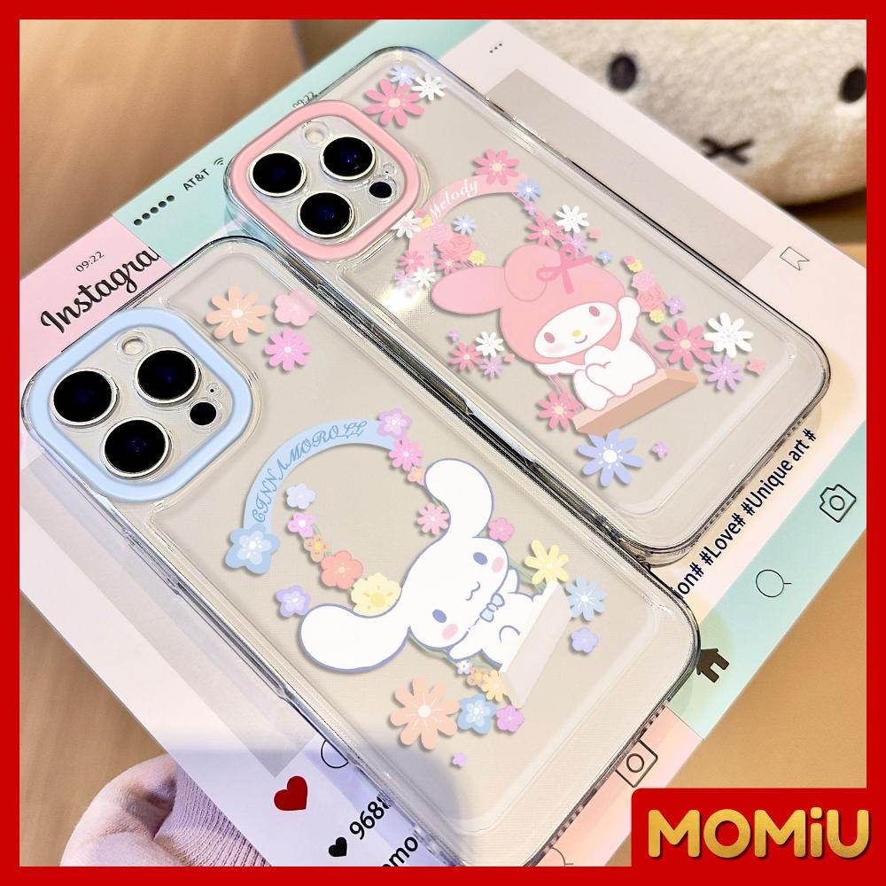 MOMiU – เข้ากันได้สำหรับ เคสไอโฟน11 เคส iphone 16 Pro Max 7Plus XR 12 13 14 15 เคสใส ลูกสุนัขดอกไม้น่ารัก ราคา ถูกที่สุด ดีลบีเคเค แกลเลอรีภาพที่ 2