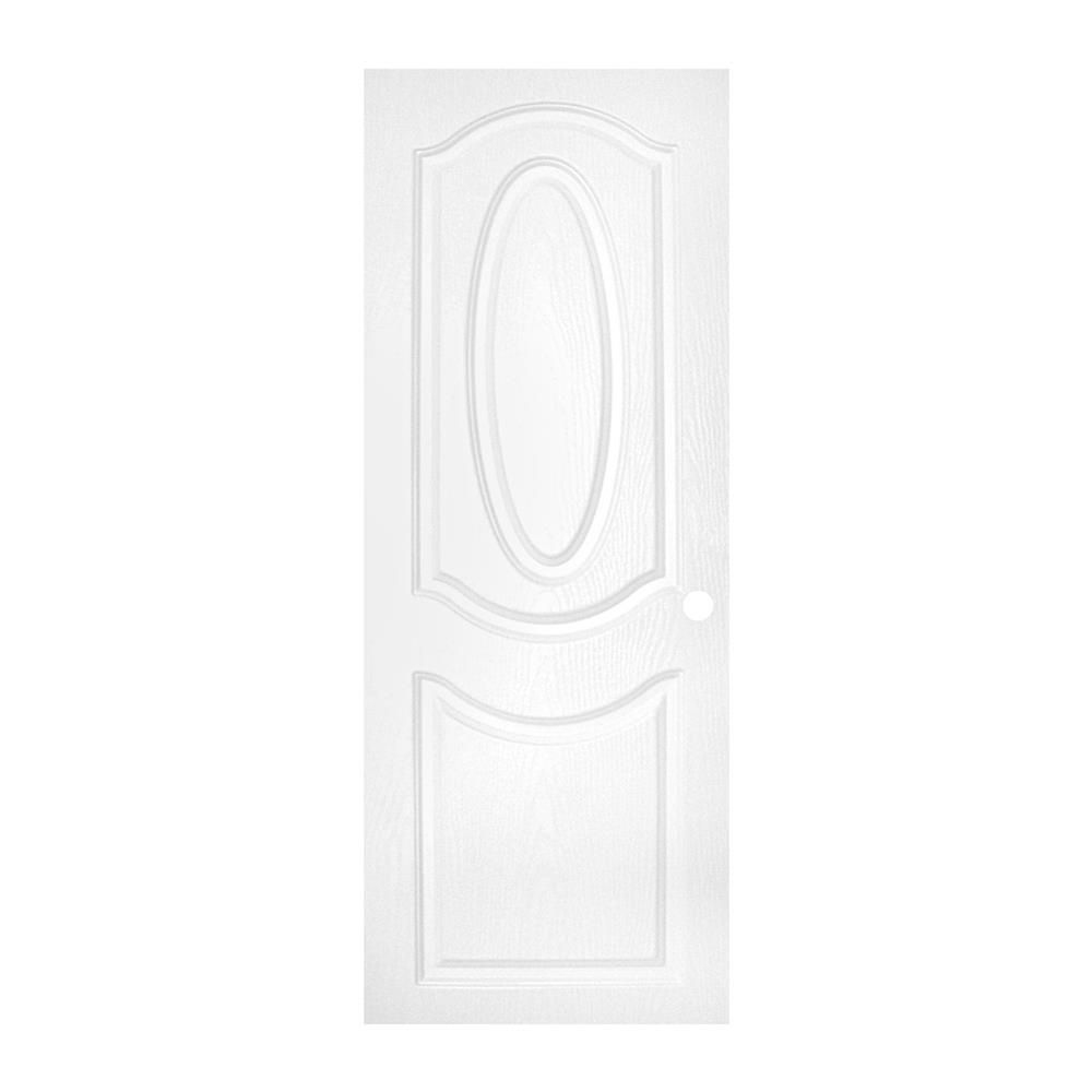 PARAZZO ประตูภายนอก UPVC MN002 90X200 ซม. สีขาว เจาะลูกบิด จัดส่งโดย HomePro
