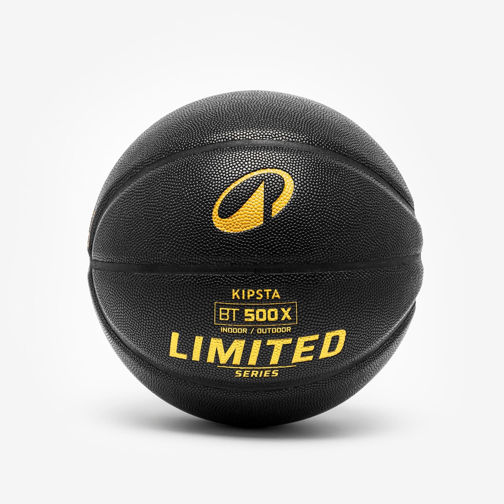TARMAK | ลูกบาสเก็ตบอลรุ่น BT500 Grip เบอร์ 7 (สีดำ/ทอง) - ดำรมควัน | Size 7 Basketball BT500 Grip -