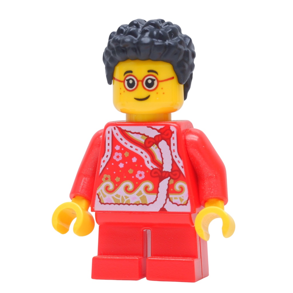 ( Ploybrick Minifigure ของแท้ ) Chinese Girl Glasses Chinese Town & City