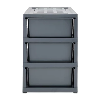 ตู้ลิ้นชักอเนกประสงค์ 3 ชั้น Mushi KASSA HOME รุ่น API-1100M3 ขนาด 41 x 32.5 x 50.4 ซม. สีเทา