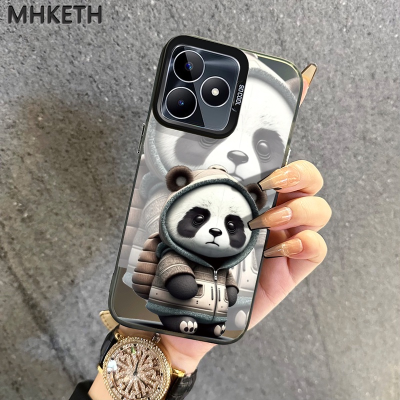 MHKETH เคสสำหรับ Realme C53 C51 C51s C55 C35 C33 C67 C31 Narzo N53 N55 Note 50 50A Prime เคสโทรศัพท์แพนด้าส่วนบุคคล