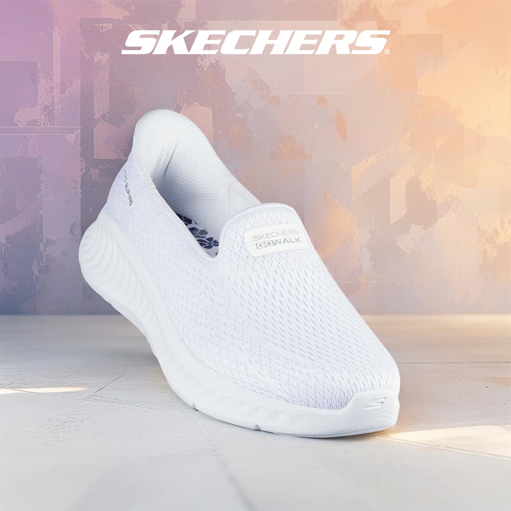 Skechers สเก็ตเชอร์ส รองเท้าผู้หญิง Women Slip-ins GoWalk Now Ivy Walking Shoes - 125644-WHT Air-Cooled Goga Mat