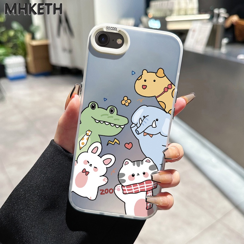 เคสสำหรับ iPhone 6 Plus 6s Plus 7 Plus 8 Plus SE 2020 X Xr Xs Max เคสการออกแบบสัตว์การ์ตูนเคสโทรศัพท์