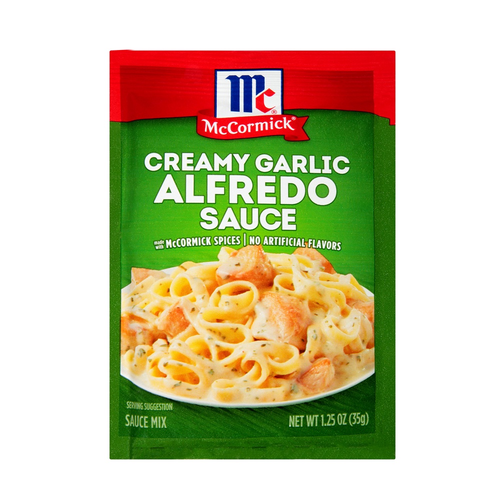 📢 แม็คคอร์มิคอัลฟรีโดพาสต้าซอสเบรนด์ 35ก 🌈 MCCORMICK ALFREDO PASTA SAUCE BLEND 35G 💦 เครื่องปรุงรสแล