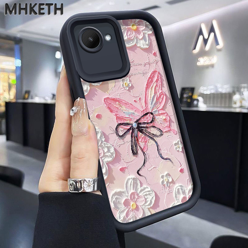 MHKETH เคสสำหรับ Realme C30 C30s C31 C33 C35 Narzo 50i Prime 50A Prime เคสโทรศัพท์รูปโบว์