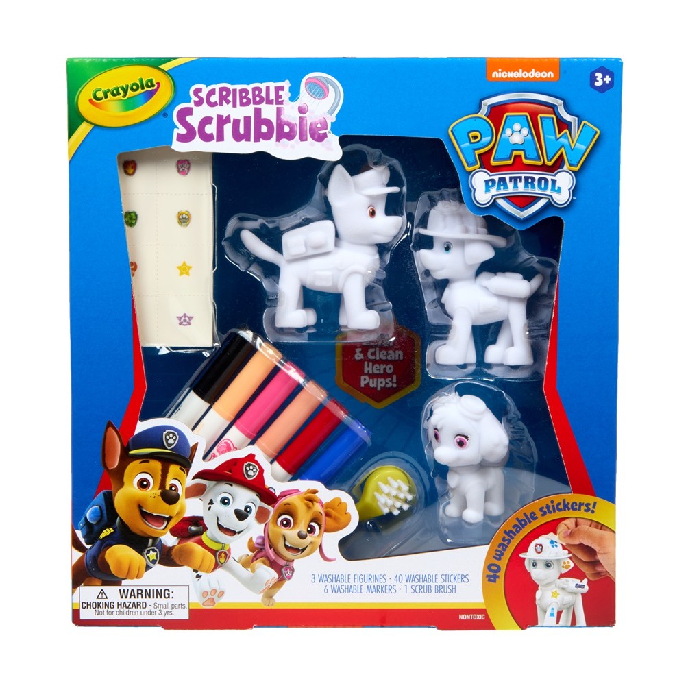 Crayola Scribble Scrubbie Paw Patrol Deluxe เครโยล่า สคริบเบิ้ล สครับบี้ พาวเพโทรล พร้อมสติ๊กเกอร์ล้างได้ 74-0239