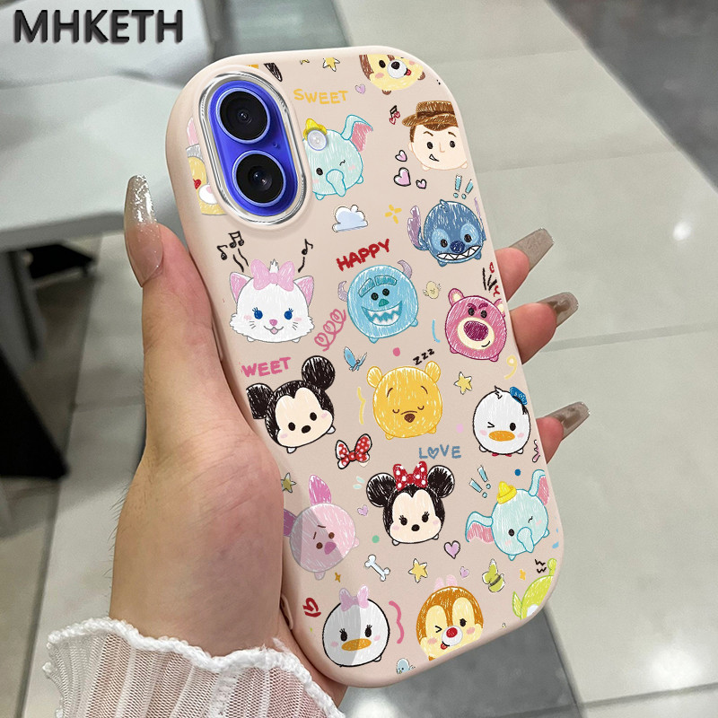 MHKETH เคสสำหรับ iPhone 16 Pro Max 16 Plus 15 Pro Max 15 Plus เคสโทรศัพท์ลายการ์ตูนดิสนีย์