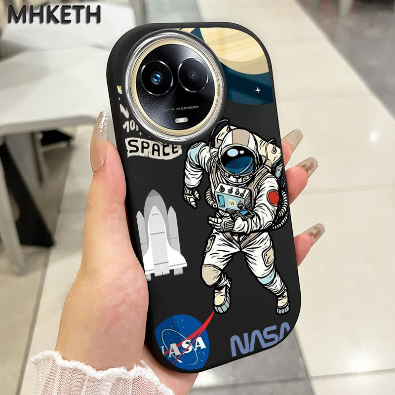 MHKETH เคสสำหรับ Realme 11 5G 11X 5G C67 5G Narzo 60X 5G นักบินอวกาศเคสโทรศัพท์