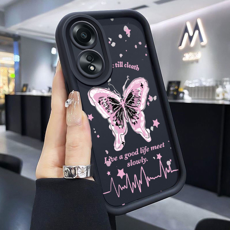 เคสสำหรับ OPPO A58 A78 A58 5G A78 5G A58x 5G A1x A2x A98 5G F23 5G A1 5G เคสโทรศัพท์กันกระแทกผีเสื้อ