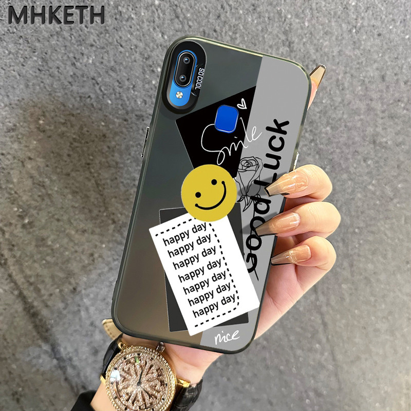 MHKETH เคสสำหรับ VIVO Y91 Y91i Y93 Y95 Y91s Y90 Y1s เคสโทรศัพท์รักษาใบหน้ายิ้มที่ทันสมัย
