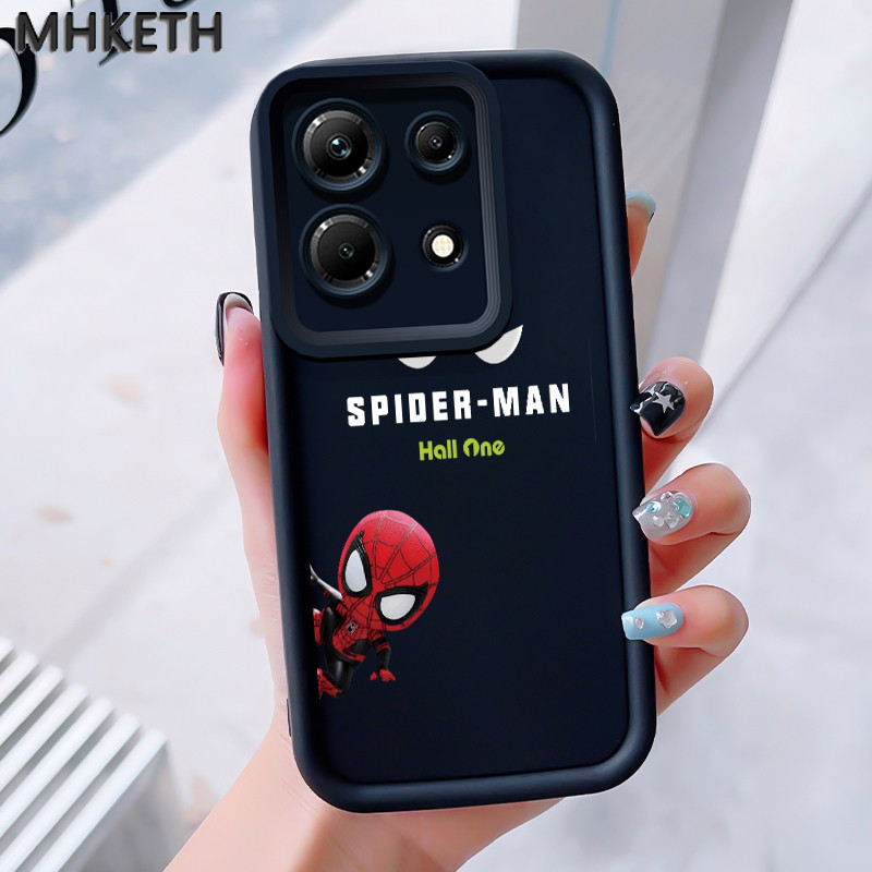 MHKEID เคสสำหรับ Infinix Note 30 Note 30 Pro Note 30 VIP 5G GT 10 Pro 5G เคสโทรศัพท์การ์ตูนสไปเดอร์แมนซิลิโคนกันกระแทก