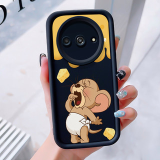 เคสสำหรับ Xiaomi Redmi A3 A3X POCO C61 เคสโทรศัพท์แมวหนูสามสีซิลิโคนกันกระแทก