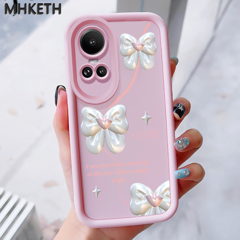 MHKEID เคสสำหรับ OPPO Reno 10 5G Reno 10 Pro 5G Reno 10 Pro Plus เคสใหม่เคสซิลิโคนติดโบว์ป้องกันโทรศัพท์ตก ราคา ถูกที่สุด ดีลบีเคเค แกลเลอรีภาพที่ 2