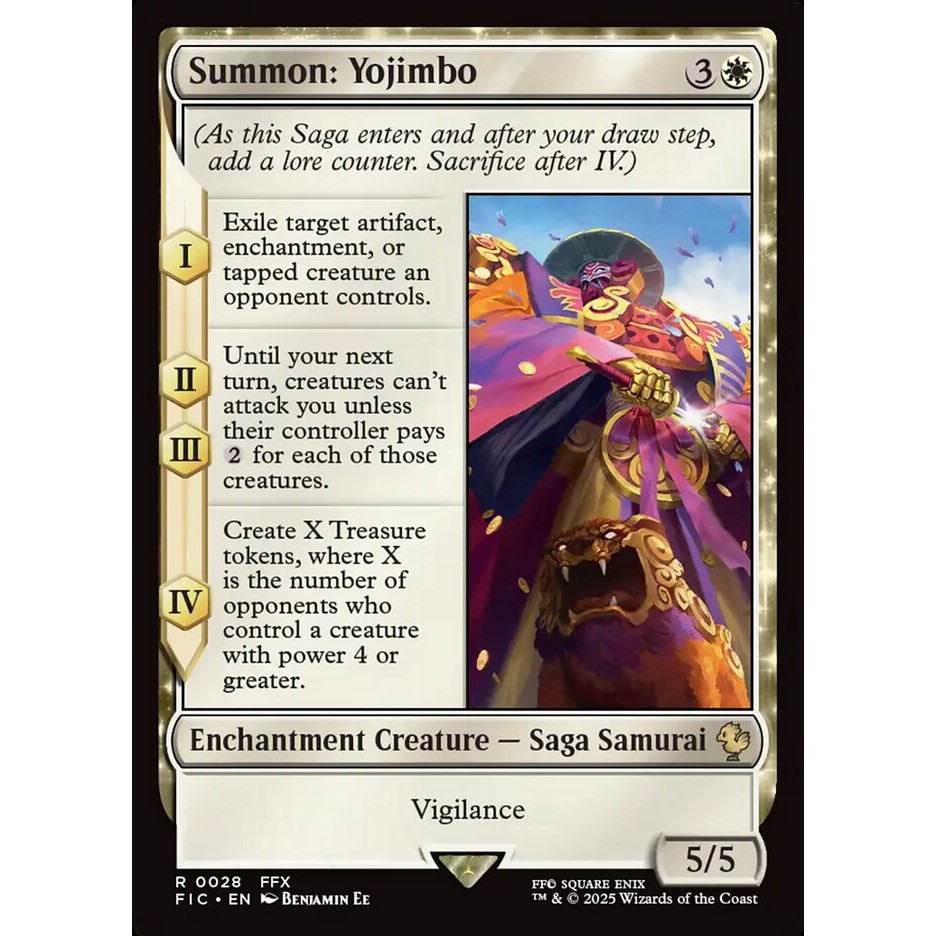Summon: Yojimbo [Surge Foil] FIC Final Fantasy Commander การ์ด Magic the Gathering [MTG] ของแท้