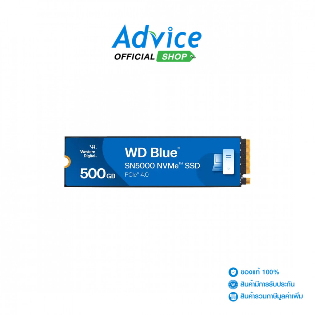 WD 500 GB SSD M.2 PCIe 4.0 SN5000 BLUE (WDS500G4B0E) NVMe - A0169570