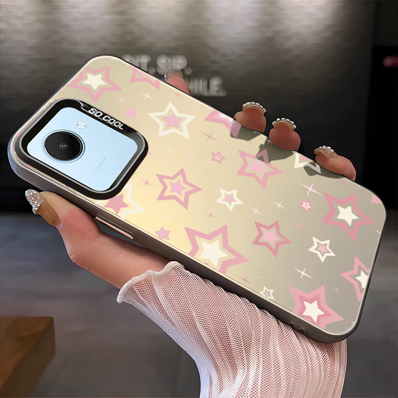 เคสสำหรับ Realme C30 C30s Narzo 50i Prime เคสโทรศัพท์ดาวดวงอาทิตย์ดวงจันทร์เปลือกแข็ง
