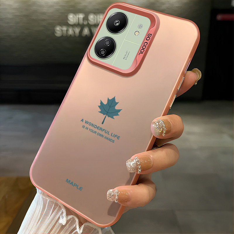 เคสสำหรับ Xiaomi Redmi 13C 4G 13C 5G POCO C65 4G POCO M65 4G เคสโทรศัพท์ใบเมเปิ้ลเปลือกแข็งกันกระแทก
