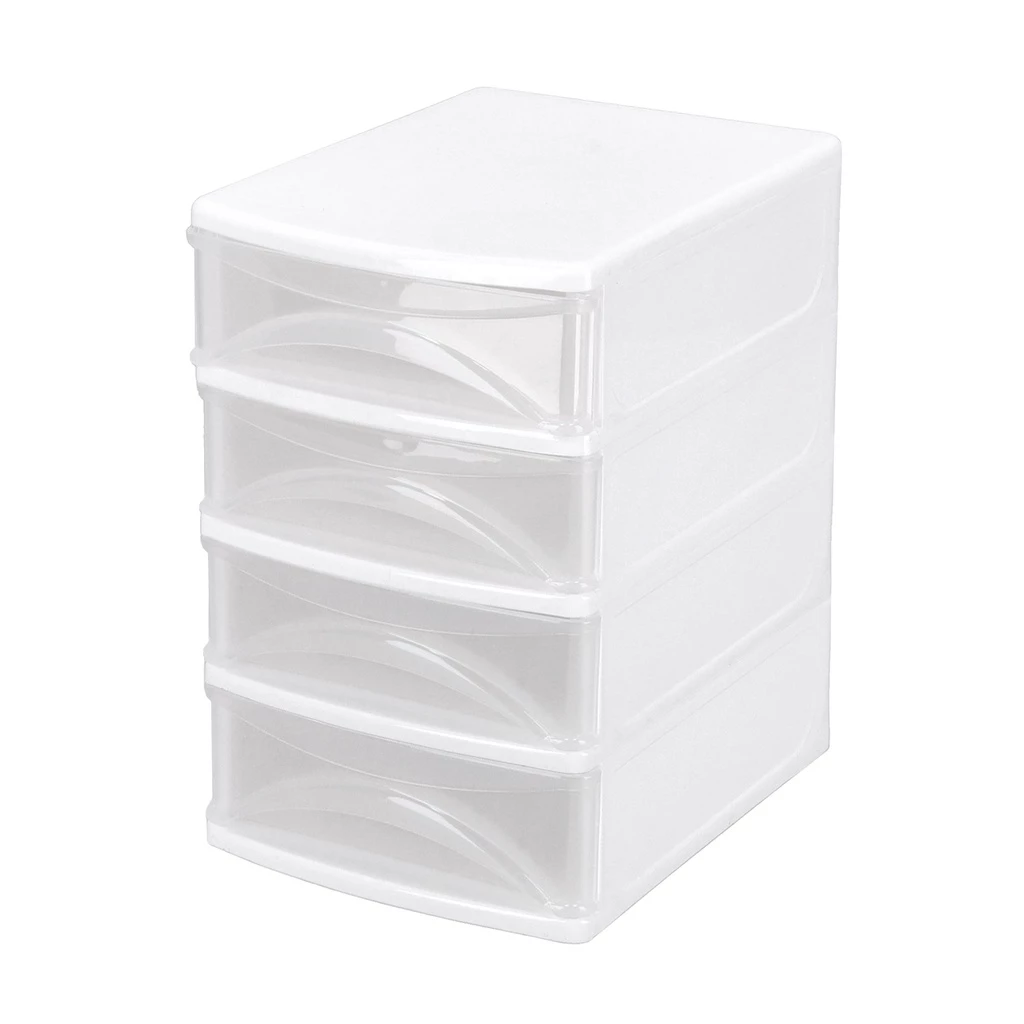 ตู้ลิ้นชักตั้งโต๊ะอเนกประสงค์ 4 ชั้น Micro Box KASSA HOME รุ่น API-1035M4 ขนาด 13 x 17 x 19.3 ซม.