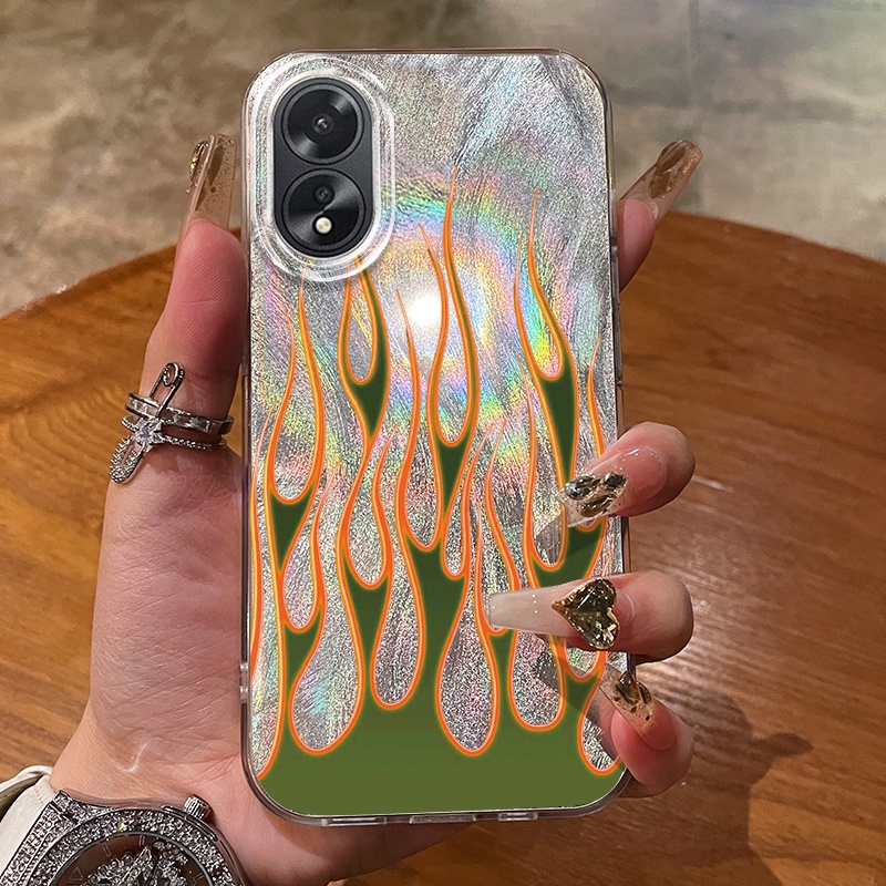 เคสสำหรับ OPPO A18 A38 เคสโทรศัพท์ใหม่ลูกปัดน้ำ