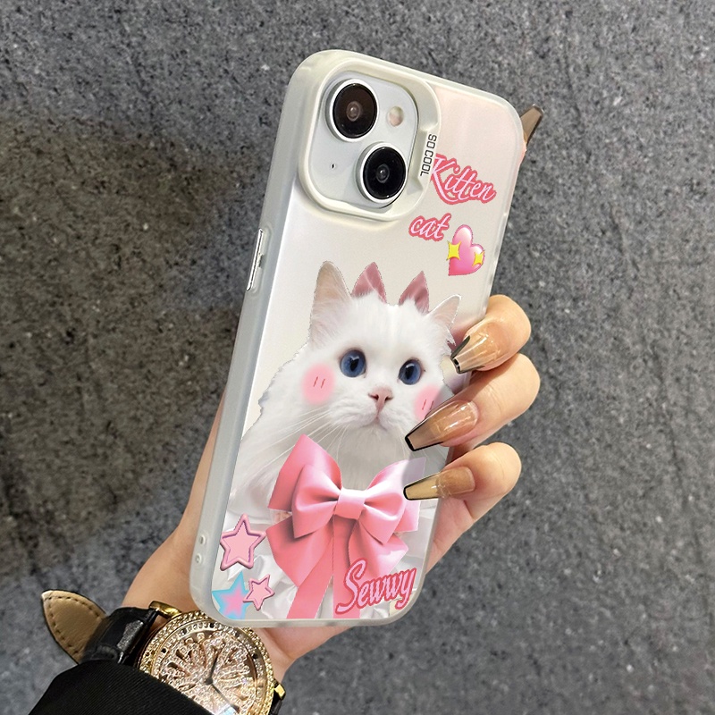 เคสสำหรับ OPPO A5 A3s A12e A7 A5s A12 A12s A11k Realme C1 เคสโทรศัพท์แมวน่ารัก - รูปที่ 4