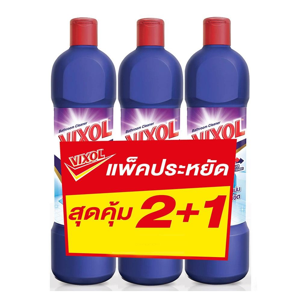 VIXOL  น้ำยาทำความสะอาดห้องน้ำ  900ml แพ็ค3 ม่วง