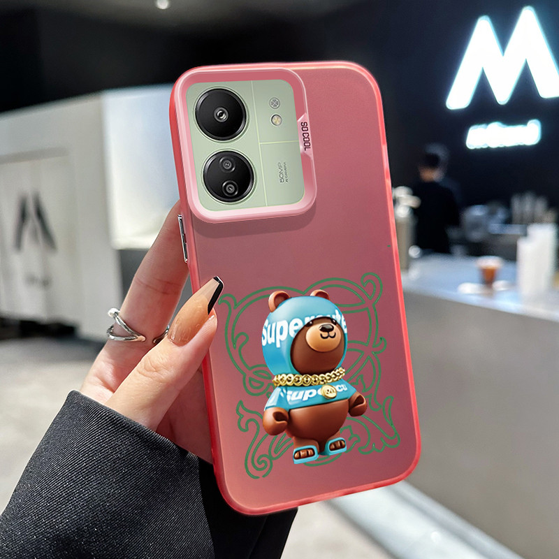 เคสสำหรับ Xiaomi Redmi 13C 4G 13C 5G POCO C65 4G POCO M65 4G เคสโทรศัพท์หมีกีฬา